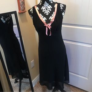 Vintage Black Chiffon Dress